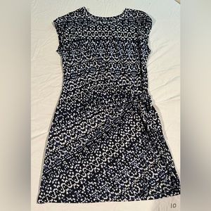 Casual tie blue and white patterned dress | hicole hiller Original | medium